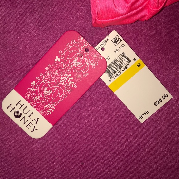 NWT Hula Honey Pink Bathing Suit Bottom Shorts Med - Picture 3 of 3